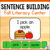 Fall Sentence Building Activity - Making Sentences - Apple