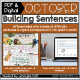 Halloween Building Sentences (October) | PDF & DIGITAL for