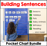 Building Sentences with Word Cards - All Year Pocket Chart