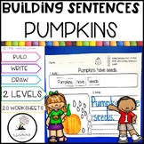 Building Sentences Pumpkin Facts | Kindergarten First Grad