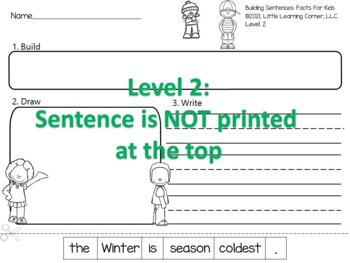 Building Sentences Winter Facts For Kids By Little Learning Corner