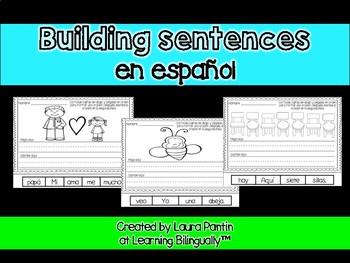 spanish sentence worksheets teaching resources tpt