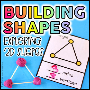 Preview of Building Shapes with Toothpicks | Exploring 2D Shapes Math Center