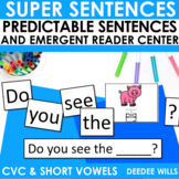 Building Short Vowels & CVC Sentences Center with Predicta