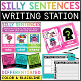 Building Silly Sentences - Differentiated Writing Center f