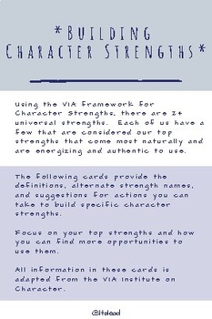 Preview of Building Strengths Cards