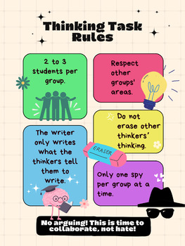 Preview of Building Thinking Classrooms Rules | Poster | Student Reminders