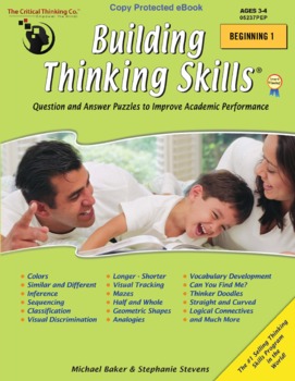 Preview of Building Thinking Skills Beginning 1 Early Learning Workbook for Ages 3-4
