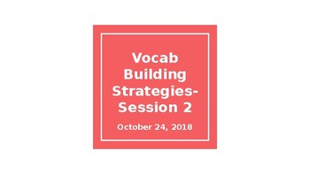 Preview of Building Vocab with Emerging Bilingual (PPT-strategies for teachers)