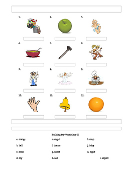 Building Vocabulary 2 by I Sell Educational Worksheets | TPT