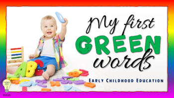 Preview of Building Vocabulary: My First Green Words  - Digital/ Distance Learning