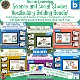 Building Vocabulary Science and Social Studies BoomCard Bundle!