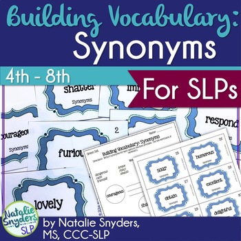 Preview of Building Vocabulary: Synonyms for Upper Elementary & Middle School