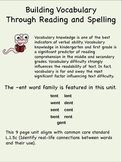 Building Vocabulary Through Reading and Spelling
