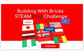 Preview of Building With Bricks STEAM Flag Challenge