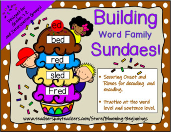Preview of Building Word Family Sundaes!