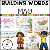 Building Words MAY | Kindergarten Vocabulary Writing Center