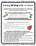 Building Writing Skills at Home {parent resource handout}