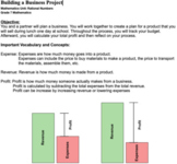 Building a Business: A Scaffolded Math Project