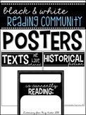 Building a Reading Community: Posters (BLACK & WHITE, EDITABLE)