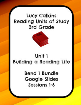 Preview of Lucy Calkins Building a Reading Life 3rd Grade Unit 1 Bend 1 Google Slides