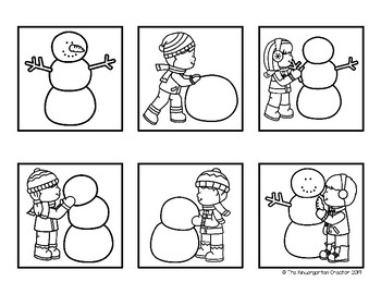 How to Build a Snowman Sequence Activity by The Kindergarten Creator