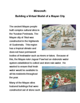 Preview of Building a Virtual Model of a Mayan City PDF