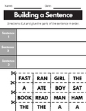 Building and Writing Sentences: Cut and Paste Sentences