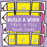 Building cvc Words - Pencil Activity Cards