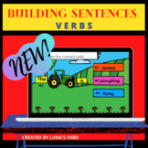 Building sentences Verbs Boom Cards