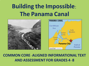 Preview of Building the Panama Canal : Reading Comprehension Passage and Assessment