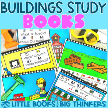 Preview of Buildings Study Books Printable and Digital- Little Books For Big Thinkers