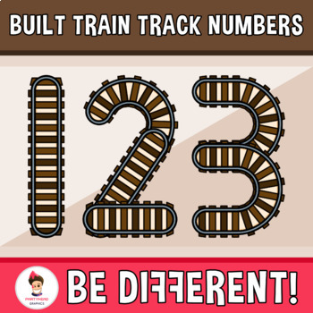 Preview of Built Train Track Numbers Clipart