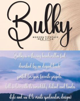 Preview of Bulky Font | Bring Handwritten Charm to Your Designs
