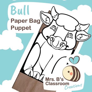 Preview of Bull Paper Bag Puppet