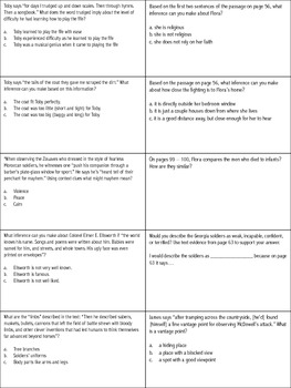 Bull Run Novel Assessment: 30 Text Dependent Questions by TheBookWrangler