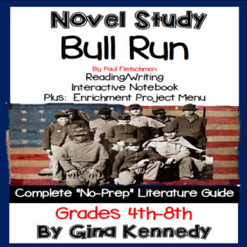 Preview of Bull Run Novel Study + Project Menu; Plus Digital Option
