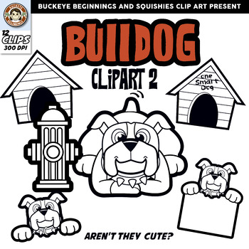 Droll Cute Bulldog Face Clipart