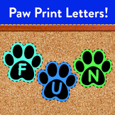 Bulldog Paw Print Letters | Reading | Back to School Bulle