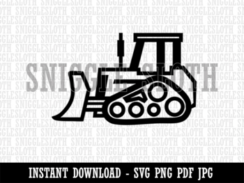 Bulldozer Escavadora Construção Veículo Desenho Animado Royalty Free SVG,  Cliparts, Vetores, e Ilustrações Stock. Image 80115501