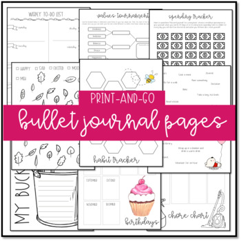 Preview of Bullet Journal Pages (Adorable Organization Tools!)