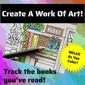 Bullet Journal Reading Log & Coloring Sheet by CreateArtWithMrsP