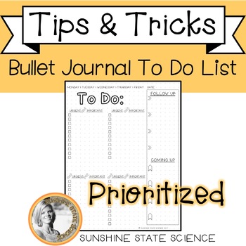 Bullet Journal TO DO LIST Printable by Sunshine State Science | TpT