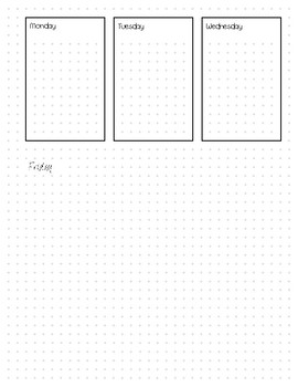 Preview of Bullet Journal Weekly/ Monthly Calendar