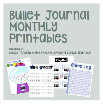 Preview of Bullet Journal pdf pages