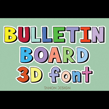 Preview of Bulletin Board 3D Fonts , Classroom Door Decor, Welcome Sign, Back to School