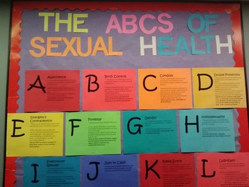 Bulletin Board - ABCs of Sexual Health by Victoria Agne | TpT