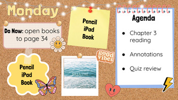 Preview of Bulletin Board Agenda Daily Slide Template