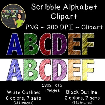 Bulletin Board Alphabet Clipart - Scribble HUGE Bundle by Graphics by ...