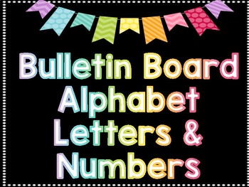 144-Count Black Alphabet Letters & Numbers Cutouts for Classroom Bulletin Board 